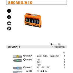 BETA 860MIX/A10 (B008600900) ΣΕΤ ΜΕ 10 ΜΥΤΕΣ ΜΕ ΜΑΓΝΗΤΙΚΗ ΣΥΓΚΡΑΤΗΣΗ ΓΙΑ ΜΥΤΕΣ ΜΕ ΟΛΑΣΤΙΚΗ
