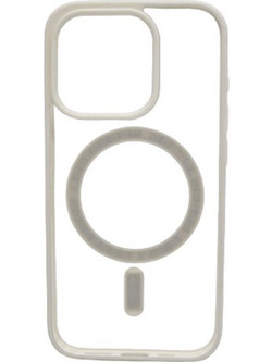Magsafe Back Cover Σιλικόνης Διάφανο-Λευκό (iPhone 15 Pro)