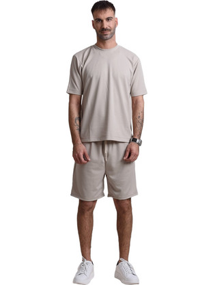 Καλοκαιρινό σετ ανδρικό COTTON4ALL MINIMAL 25-240 ΕΚΡΟΥ - Εκρού