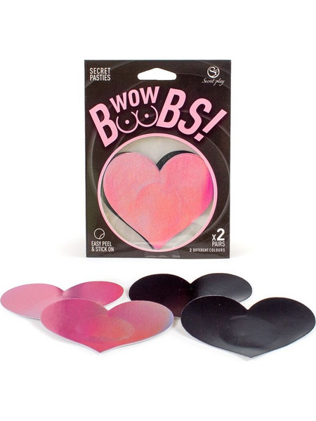 SECRET PLAY - WOW BOOBS! HEART NIPPLE COVERS