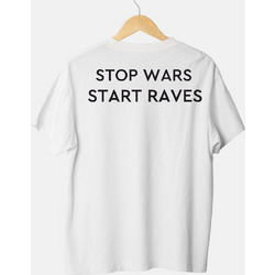 Μπλούζα Κοντομάνικη Με Τύπωμα Stop War Start Raves war2525-Λευκό