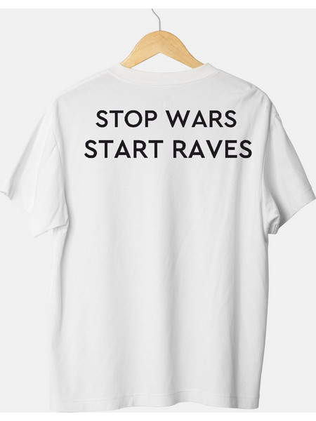 Μπλούζα Κοντομάνικη Με Τύπωμα Stop War Start Raves war2525-Λευκό