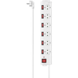 Hama Socket Line 6-fach single switchable white 223159