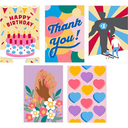 Kikkerland - Crafter PaintByNumber Greeting Cards - (CR20)
