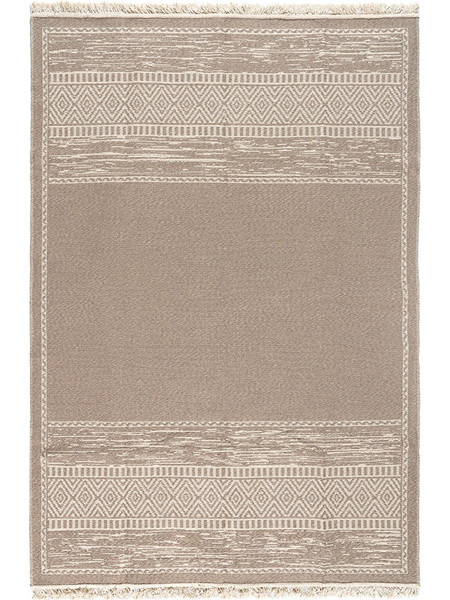 Beauty Home Duo Art Χαλί Ορθογώνιο Καλοκαιρινό Βαμβακερό 160x230cm 9251 Μπεζ