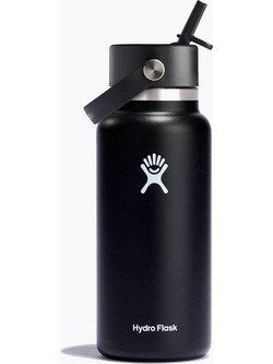Hydro Flask Wide Mouth Flex Straw Cap Black 946ml