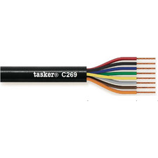 TASKER C269 PVC BLACK | Καλώδιο Ηχείου 8x2.5mm, Εύκαμπτο, Μαύρο (Κουλ. 100m)