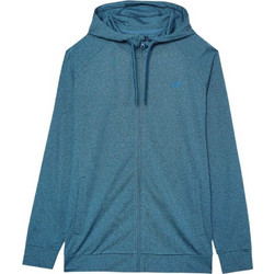 4F Ανδρική Ζακέτα Fleece με Κουκούλα και Φερμουάρ Μπλε 4FWAW24TFSWM404-46M