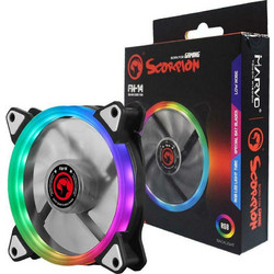 Marvo FN14 Case Fan 120mm RGB με Σύνδεση 4-Pin PWM