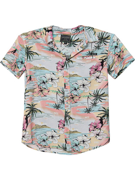 GUESS ΠΑΙΔΙΚΟ ΠΟΥΚΑΜΙΣΟ ΑΓΟΡΙ L5GH02WG5V-P8FY (P8FY/TROPICAL ESCAPE PRIN)