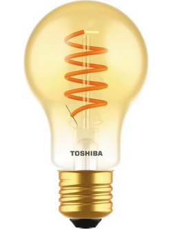 TOSHIBA LED FILAMENT SPIRAL AMBER A60 E27 4.9W 2200K DIMMABLE
