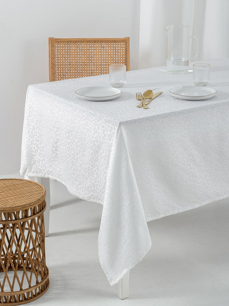 Τραπεζομάντηλο 175x260 Αλέκιαστο Formal Dinner Palamaiki Lita- White