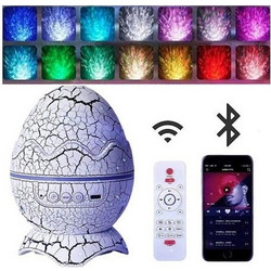 Bluetooth Διακοσμητικό Φωτιστικό με Φωτισμό RGB LED Μπαταρίας Λευκό 110064