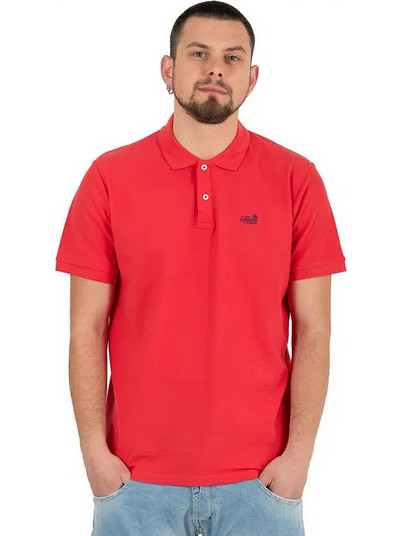 Double S Polo T-shirt gs32 ΚΟΚΚΙΝΟ