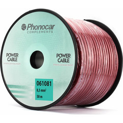 Καλώδιο ρεύματος 8.5mm/8AVG (50m κόκκινο) - 06.108.1 Phonocar