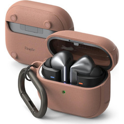 Ringke Onyx MagSafe Θήκη TPU με Γάντζο για Samsung Galaxy Buds 3 / 3 Pro / 3 FE Constant Coral