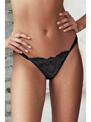Lormar Γυναικείο Sexy String Μαύρο