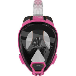 Ocean Reef Aria Snorkel S/M Μάσκα Θαλάσσης Full Face Μαύρη Ροζ