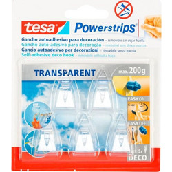 Tesa Powerstrips Deco Hooks transparent 200g 5 pcs. 58900