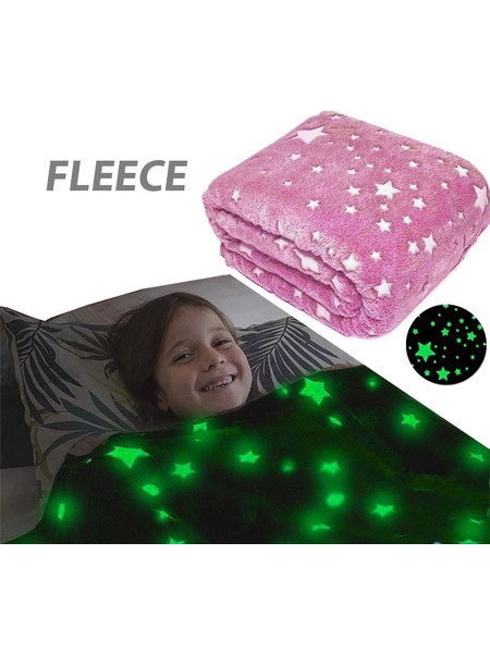 Κουβέρτα Fleece που Φωσφορίζει Ροζ BlissBlanket