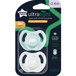 Tommee Tippee Ultra Light Ορθοδοντικές Πιπίλες Σιλικόνης 0-6m 2τμχ