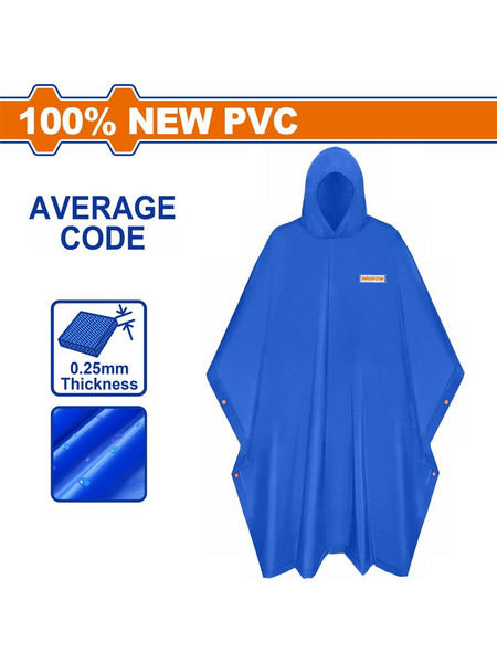 WADFOW ΑΔΙΑΒΡΟΧΟ PONCHO - ΚΑΠΑΡΝΤΙΝΑ PVC (WRC1001)