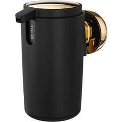 Tiger Cooper Δοχείο Κρεμοσάπουνου Επιτοίχιο 175 ml Black / Polished gold 800564