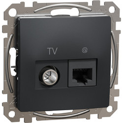 Schneider Sedna Design RJ45 CAT6 UTP - TV Ανθρακί - SDD114469T