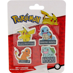 Pokemon set 4 erasers