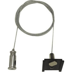 Eurolamp 145-59917 Ντίζα για Κρέμασμα Φωτιστικών Μαύρη 5207227151729