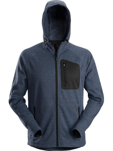 Ζακέτα με Κουκούλα Fleece 8041 FlexiWork Snickers White - Black - 0904