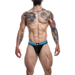 Cat4Men Rugby Jockstrap Black-Blue