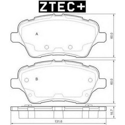 ΔΙΣΚΟΦΡΕΝΑ ZTEC+ ΕΜΠΡ.FORD B-MAX 1.0,1.4 -1.6 +12- BP251340