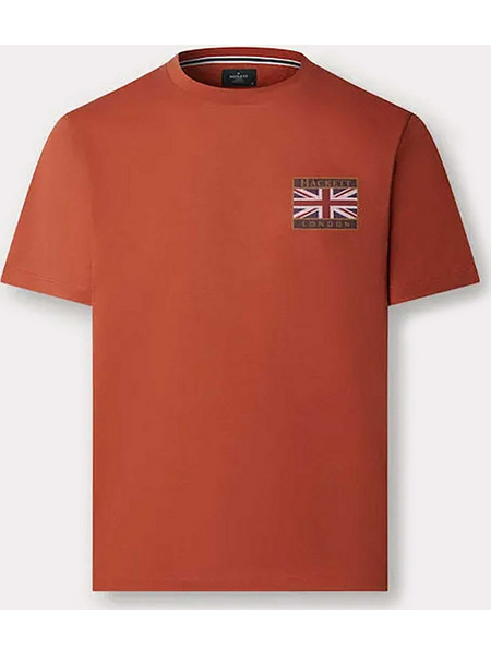 Hackett ανδρικό T-shirt με λογότυπο Classic Fit - HM5000021 Πορτοκαλί