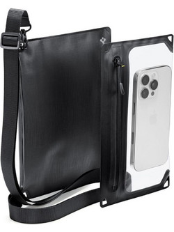 Universal Αδιάβροχη Θήκη Spigen A640 Aqua Shield για Κινητά / Smartphones έως 6.9'' IPX8 με Αποσπώμενη Τσάντα 'Ωμου / Χιαστί - Black (AMP09746)