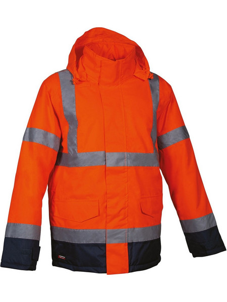 Αδιάβροχο Ανακλαστικό Παρκά Cofra Namsos orange/navy - ΜΠΛΕ