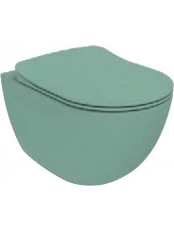 Creavit KC 0903 Καπάκι Λεκάνης D-Shape Πλαστικό Slim Soft Close Πράσινο Mint