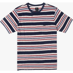 Rvca Blue Beat Stripe T-Shirt Ανδρικό - Μπλε