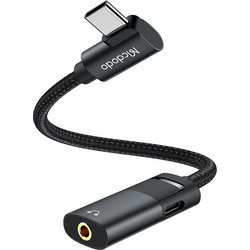 Mcdodo - Audio Adapter (ca-1880) - Type-C To Type-C, 3.5mm, Pd60w Charging+ Music Play+call Function, 0.1m - Black