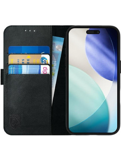 Θήκη iPhone 17 Pro Rosso Deluxe Δερμάτινο Πορτοφόλι - Black (8719246484315)