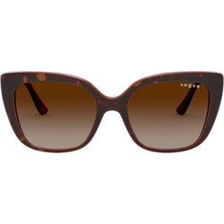 Vogue VO5337S 2386/13 Γυναικεία Γυαλιά Ηλίου Cat Eye Κοκάλινα Καφέ με Καφέ Degradee Φακό
