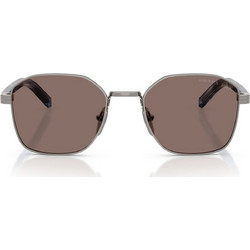 Prada PR 51YS 5AV05C Ανδρικά Γυαλιά Ηλίου Aviator Κοκάλινα Ασημί με Καφέ Φακό