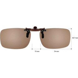Sunglasses CLIP ON ΓΙΑ ΚΟΚΑΛΙΝΟ ΚΑΙ ΜΕΤΑΛΛΙΚΟ ΣΚΕΛΕΤΟ 12725FLIPUP/BROWN/54