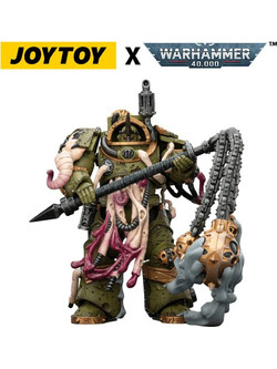 JOY TOY Warhammer 40000 Death Guard Blightlord Terminator 2 with Flail of Corruption 14cm
