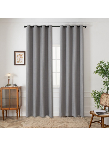 Ύφασμα κουρτίνας με το μέτρο Blackout jacquard σκίασης Glare Art 8444 Φ280 Γκρι - Ύφασμα Γκρι Beauty Home