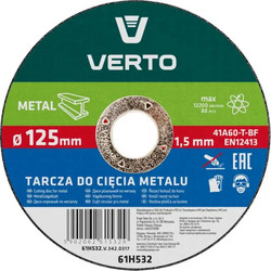 Δίσκος Κοπής Μετάλλου Verto 22.2mm TOP-61H532