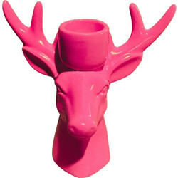 HOUSEVITAMIN Κηροπήγειο Reindeer Ceramics Neon Pink
