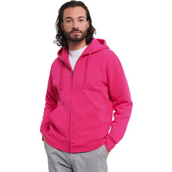 Russel Athletic Authentic ped Ανδρική Ζακέτα Φούτερ με Κουκούλα και Φερμουάρ Φούξια R-266M-0