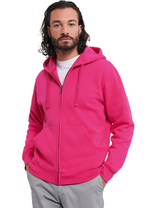 Russel Athletic Authentic ped Ανδρική Ζακέτα Φούτερ με Κουκούλα και Φερμουάρ Φούξια R-266M-0