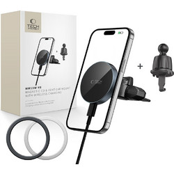 Tech-Protect mm15W-V5 Magnetic MagSafe Car Mount for Air Vent/CD Slot - Black